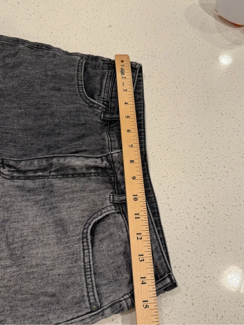 Anthropologie Pilcro Signature High Rise Shorts Colorblock Faded Black Grey 29 - Picture 5 of 15